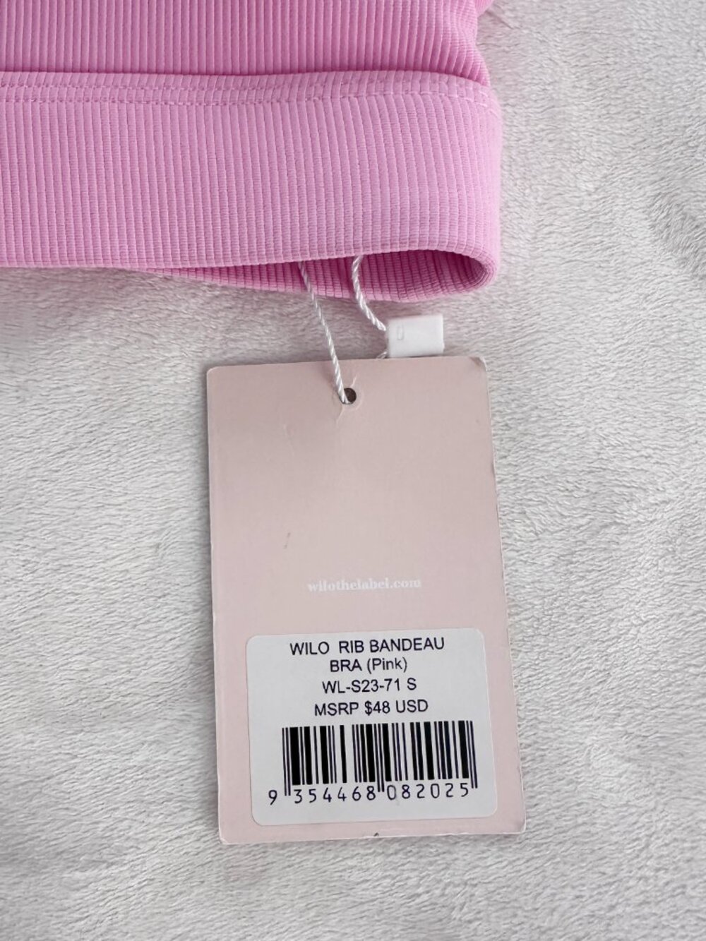 WILO Rib Bandeau Sports Bra Pink Size S NWT Australian Activewear - Picture 7 of 10